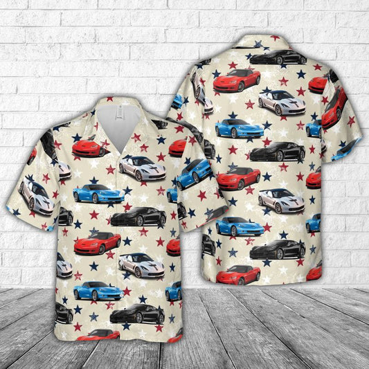 Chevrolet Corvette (C6), 4th Of July Hawaiian Shirt HO0276