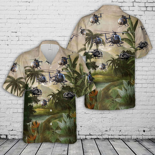 US Army MD Helicopters MH-6 Little Bird Hawaiian Shirt HO0260