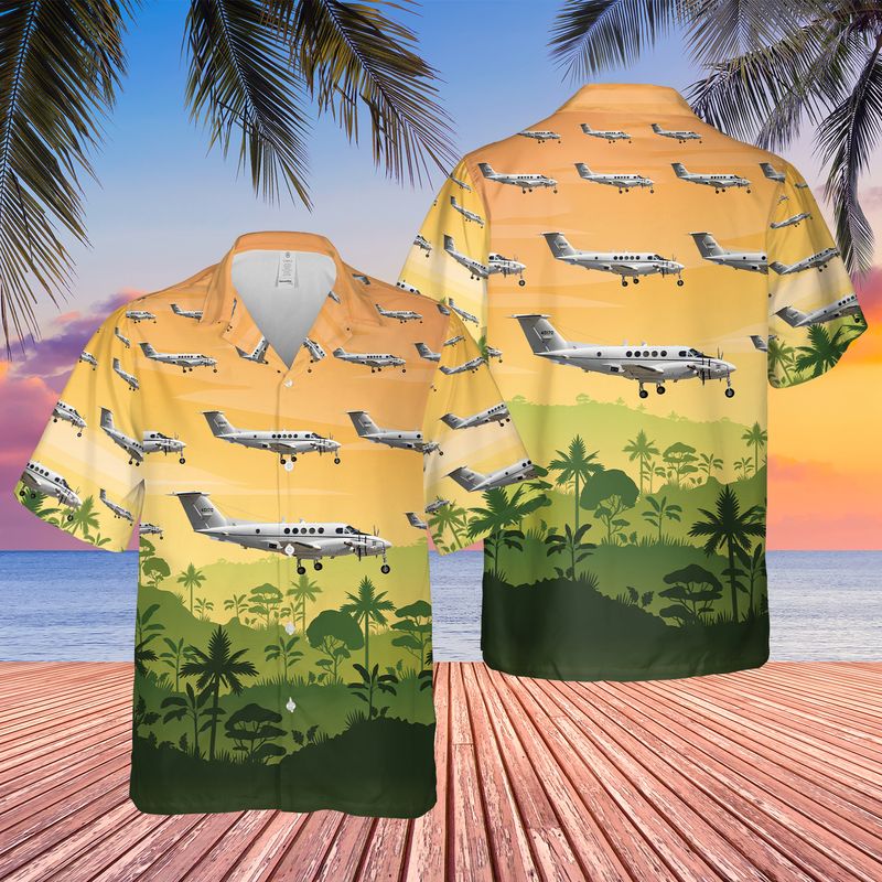 US Army Beechcraft C-12U-2 Huron Hawaiian Shirt HO0256