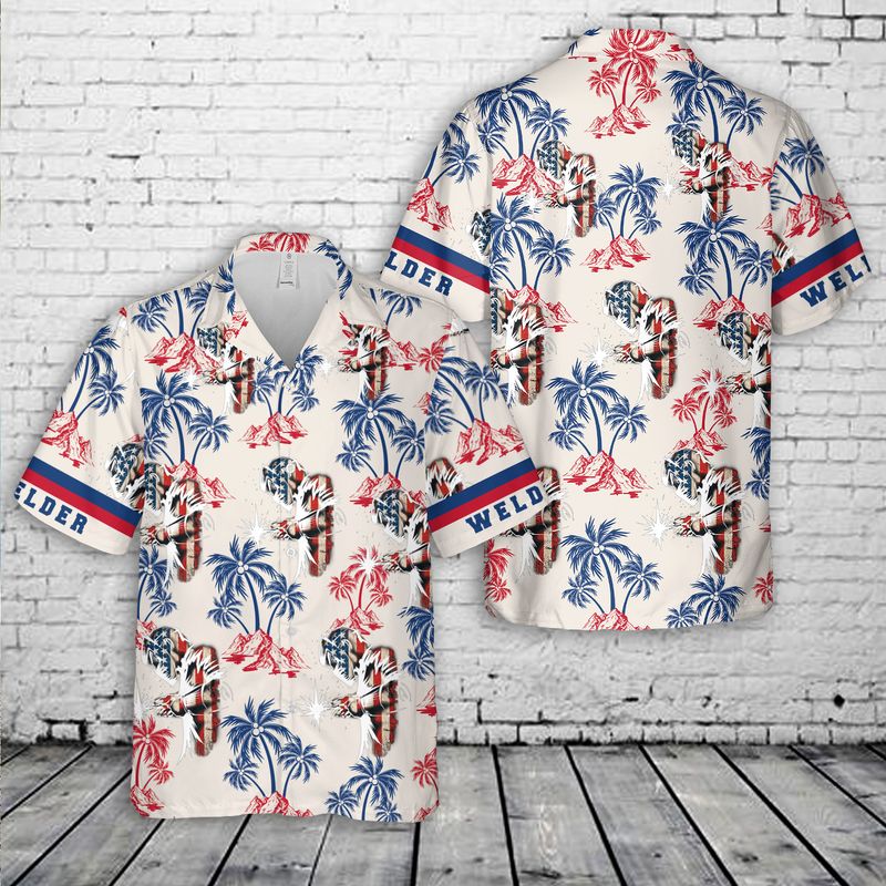 Welder 4th Of July Hawaiian Shirt for men, Gift for welder HO3314