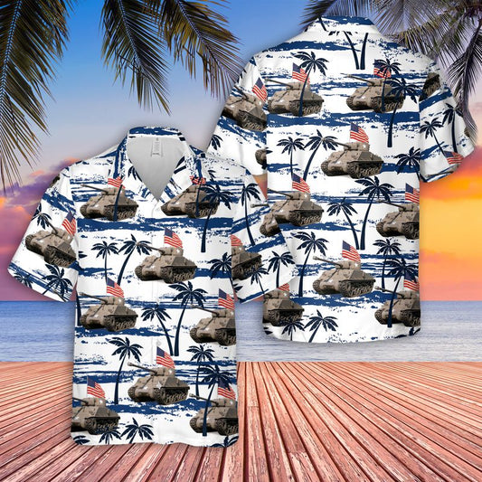 US Army M4A3(76)W HVSS, 4th Of July Hawaiian Shirt HO3315