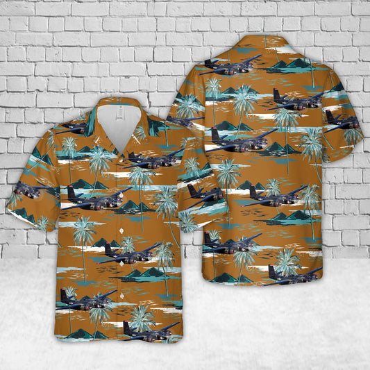 US Air Force Douglas A-26 Invader In WWII Hawaiian Shirt HO3416