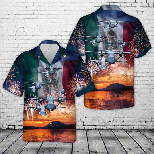 Mexican Air Force CASA C-295M During Mexico's Independence Day Hawaiian Shirt HO3869