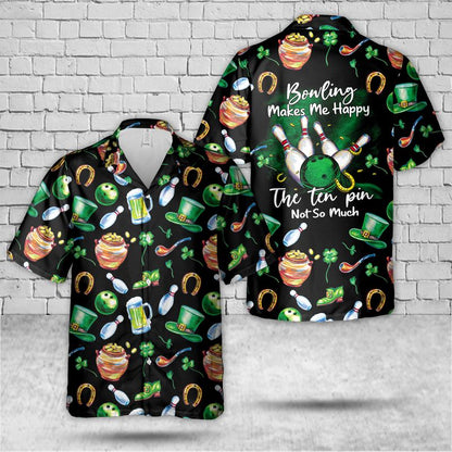 Saint Patrick's Day Bowling Hawaiian Shirt, Hawaiian Shirt for Men Dad PO0035