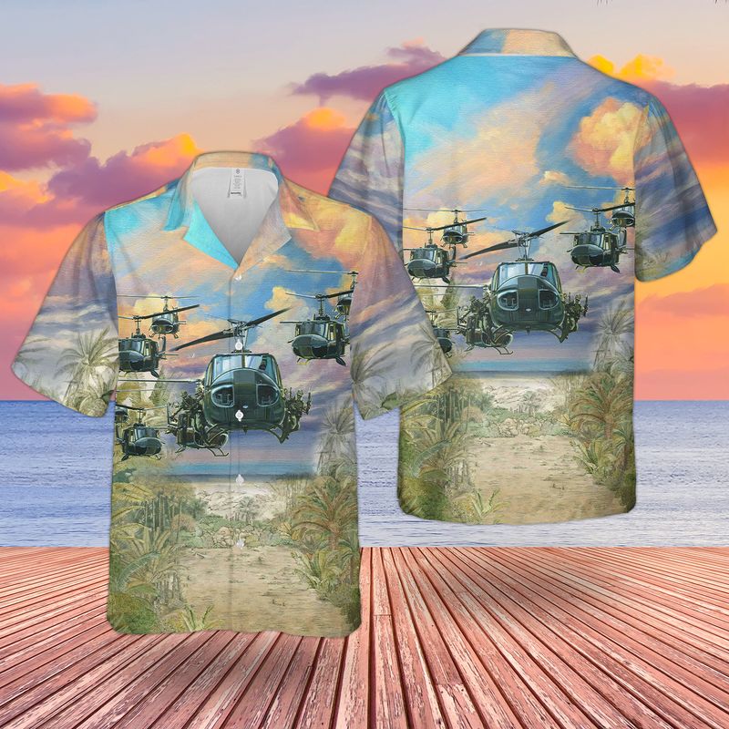 US Army Bell UH-1 Huey Hawaiian Shirt for men and women HO0262