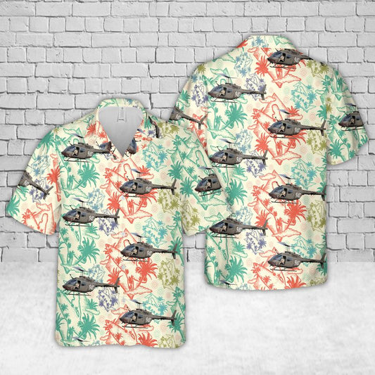 US Army Bell OH-58A Kiowa (206A-1) Hawaiian Shirt HO0239