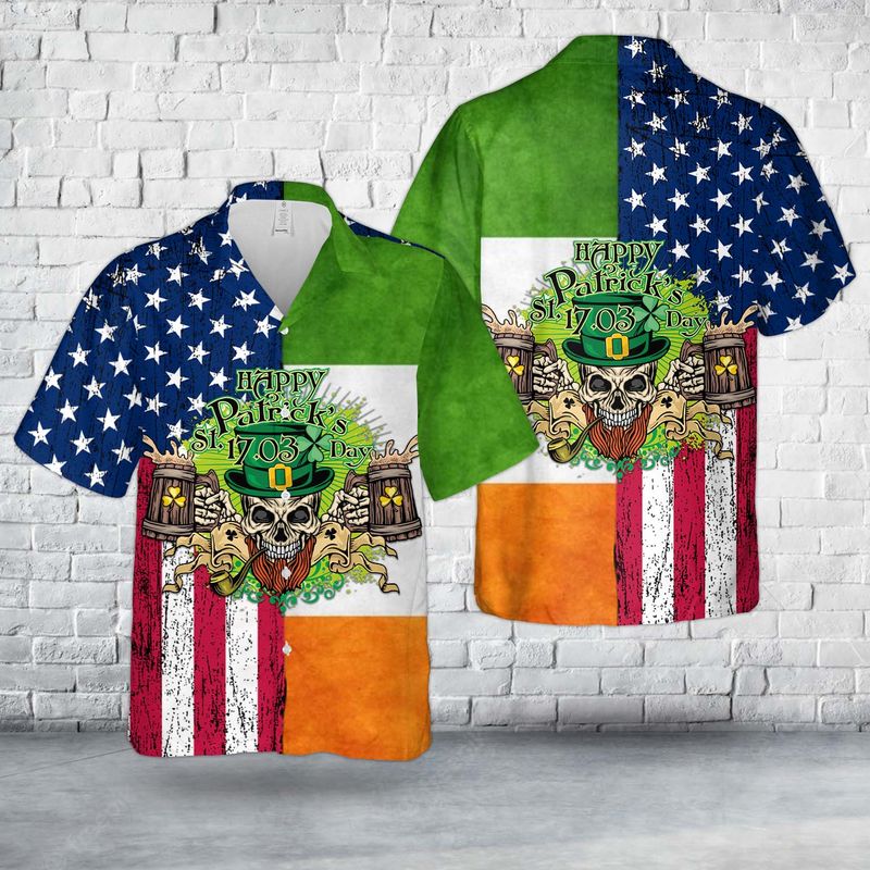 St. Patrick's Day America Hawaiian Shirt, Hawaiian Shirt for Men Dad PO0030