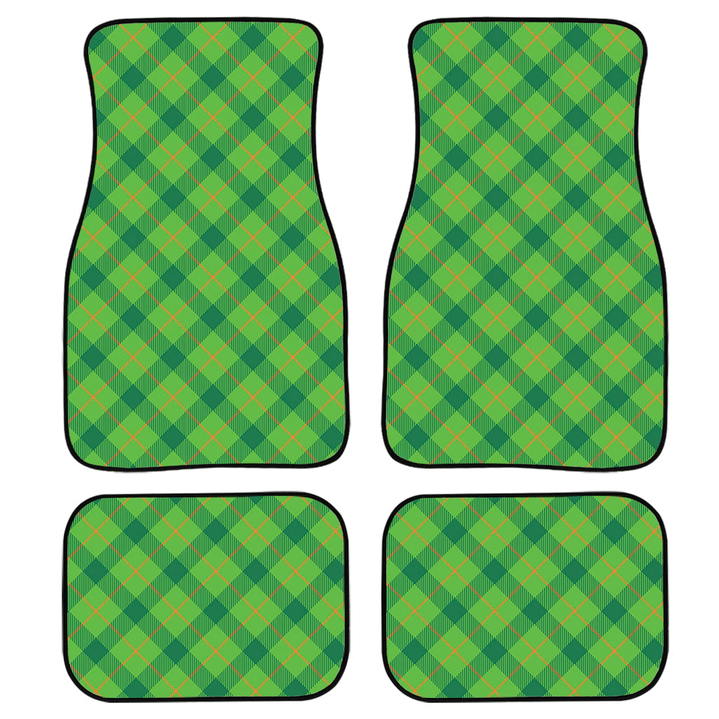 Saint Patrick'S Day Scottish Plaid Print Front And Back Car Floor Mats, Front Car Mat PO0335