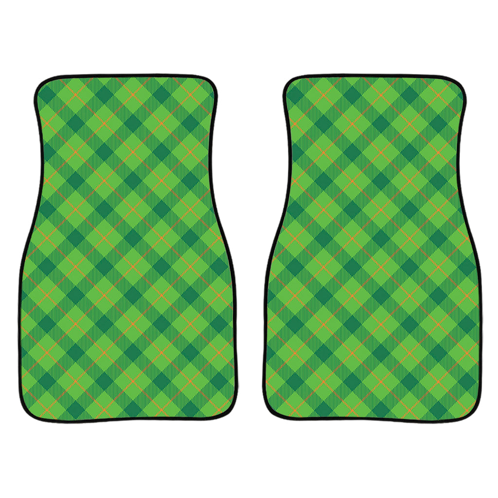 Saint Patrick'S Day Scottish Plaid Print Front And Back Car Floor Mats, Front Car Mat PO0335