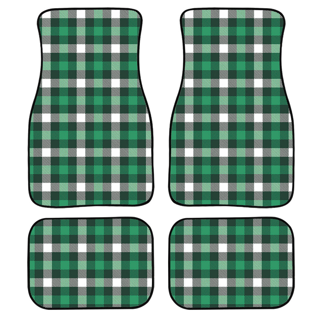 Saint Patrick'S Day Stewart Plaid Print Front And Back Car Floor Mats, Front Car Mat PO0334