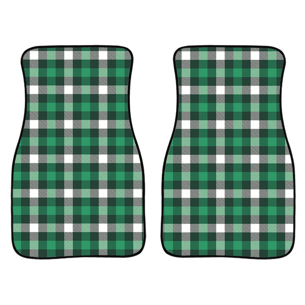 Saint Patrick'S Day Stewart Plaid Print Front And Back Car Floor Mats, Front Car Mat PO0334