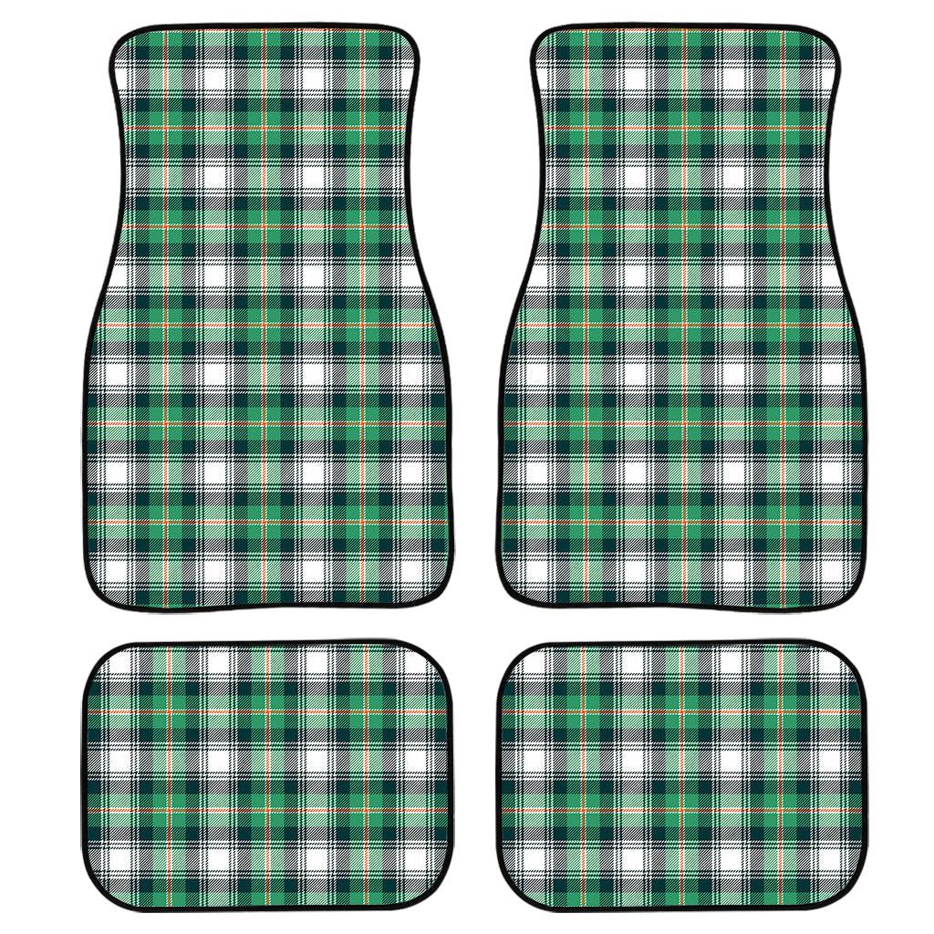 Saint Patrick'S Day Tartan Pattern Print Front And Back Car Floor Mats, Front Car Mat PO0336