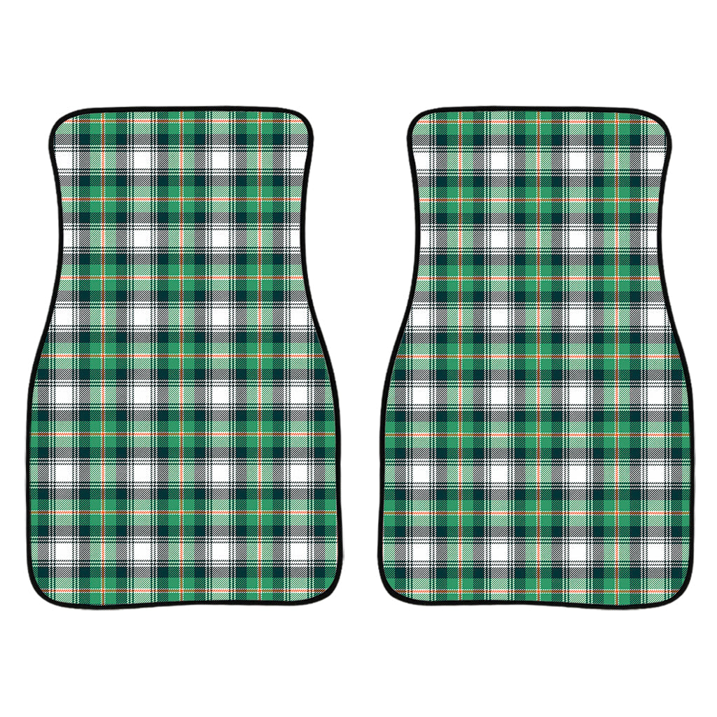 Saint Patrick'S Day Tartan Pattern Print Front And Back Car Floor Mats, Front Car Mat PO0336