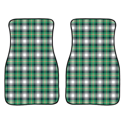 Saint Patrick'S Day Tartan Pattern Print Front And Back Car Floor Mats, Front Car Mat PO0336