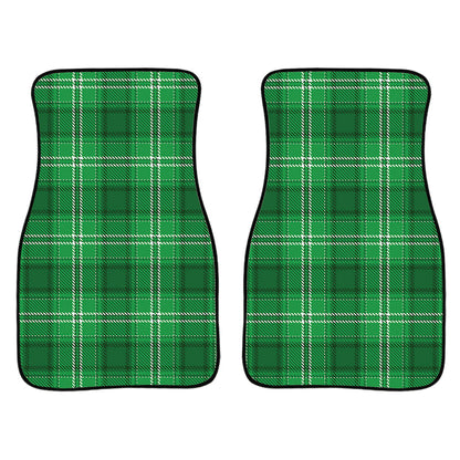 Saint Patrick'S Day Tartan Print Front And Back Car Floor Mats, Front Car Mat PO0333