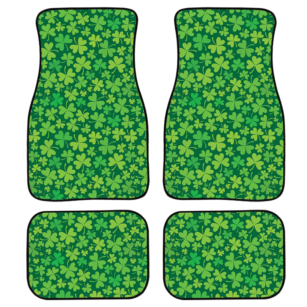 Shamrock Leaf St. Patrick'S Day Print Front And Back Car Floor Mats, Front Car Mat PO0331