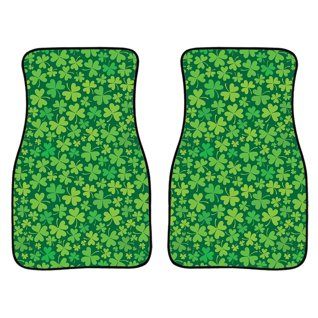 Shamrock Leaf St. Patrick'S Day Print Front And Back Car Floor Mats, Front Car Mat PO0331