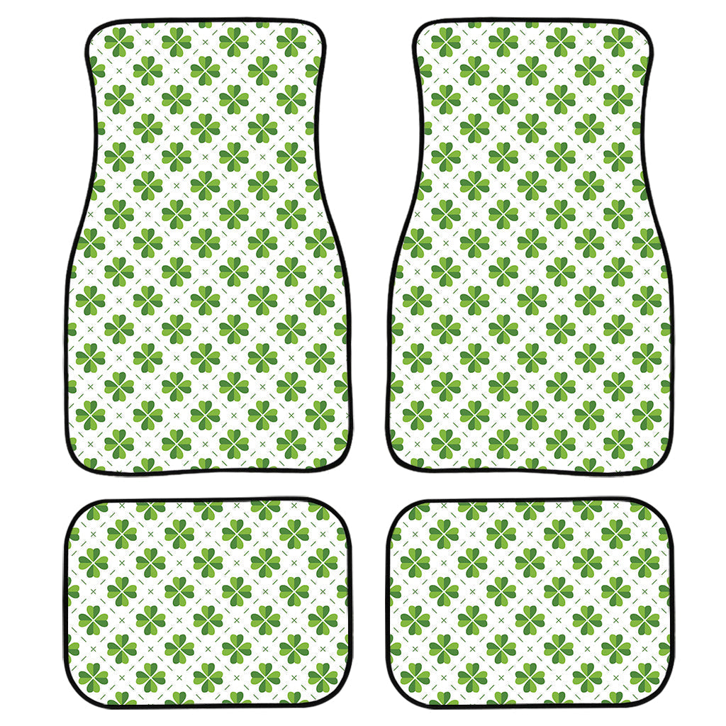 Shamrock Saint Patrick'S Day Print Front And Back Car Floor Mats, Front Car Mat PO0324