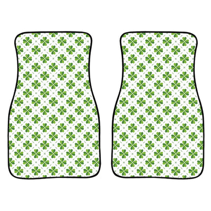 Shamrock Saint Patrick'S Day Print Front And Back Car Floor Mats, Front Car Mat PO0324