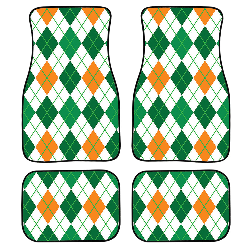 St Patrick'S Day Argyle Pattern Print Front And Back Car Floor Mats, Front Car Mat PO0315