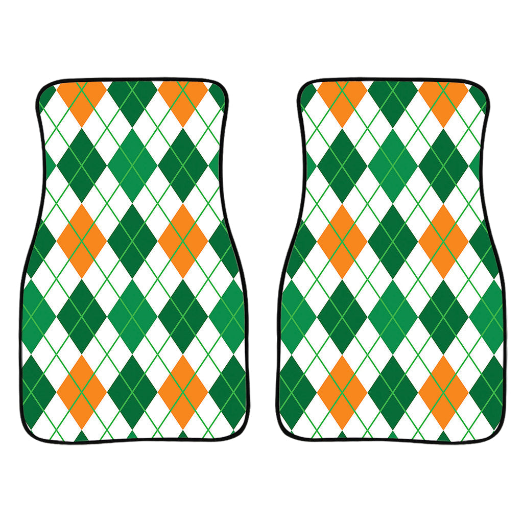 St Patrick'S Day Argyle Pattern Print Front And Back Car Floor Mats, Front Car Mat PO0315