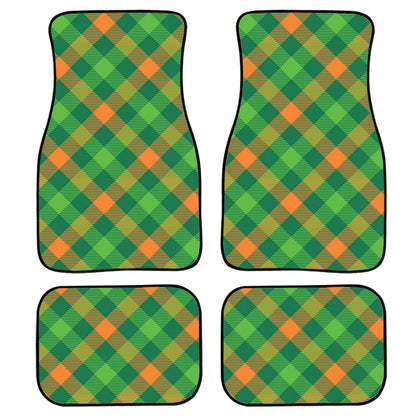 St. Patrick'S Day Buffalo Pattern Print Front And Back Car Floor Mats, Front Car Mat PO0321