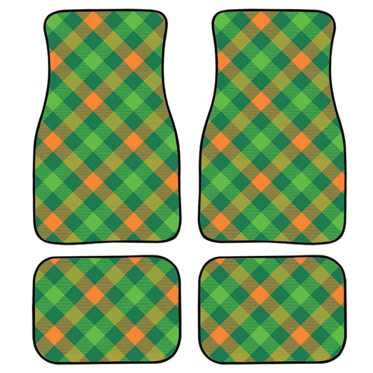 St. Patrick'S Day Buffalo Pattern Print Front And Back Car Floor Mats, Front Car Mat PO0321