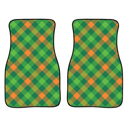 St. Patrick'S Day Buffalo Pattern Print Front And Back Car Floor Mats, Front Car Mat PO0321