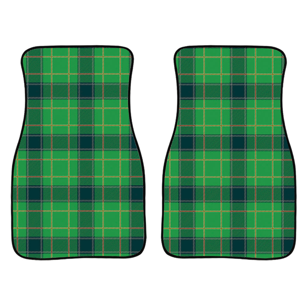 St. Patrick'S Day Scottish Plaid Print Front And Back Car Floor Mats, Front Car Mat PO0318