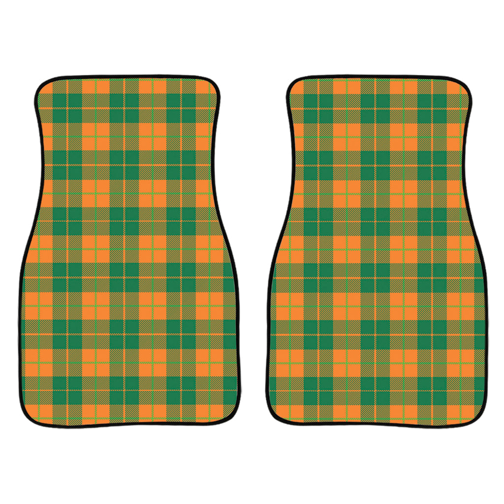 St. Patrick'S Day Stewart Plaid Print Front And Back Car Floor Mats, Front Car Mat PO0320