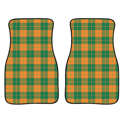 St. Patrick'S Day Stewart Plaid Print Front And Back Car Floor Mats, Front Car Mat PO0320