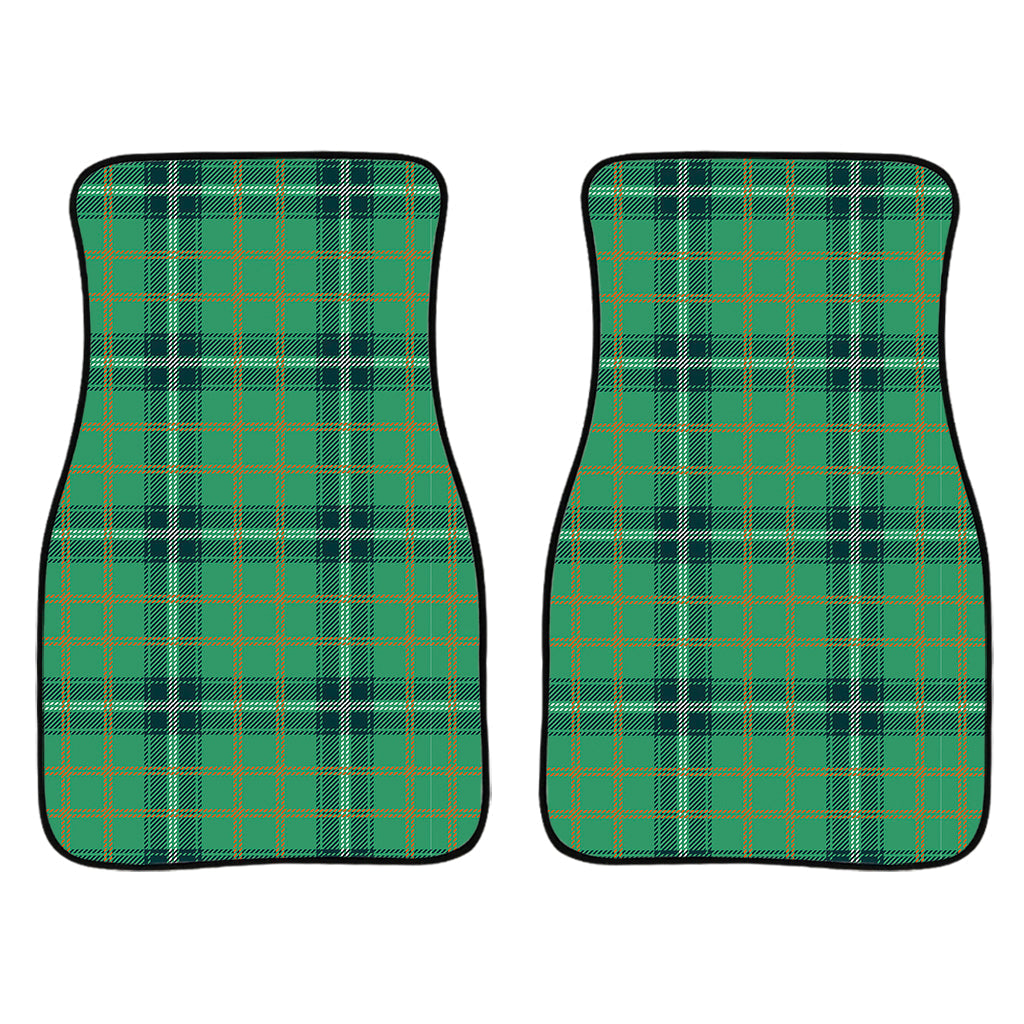 St. Patrick'S Day Tartan Pattern Print Front And Back Car Floor Mats, Front Car Mat PO0314