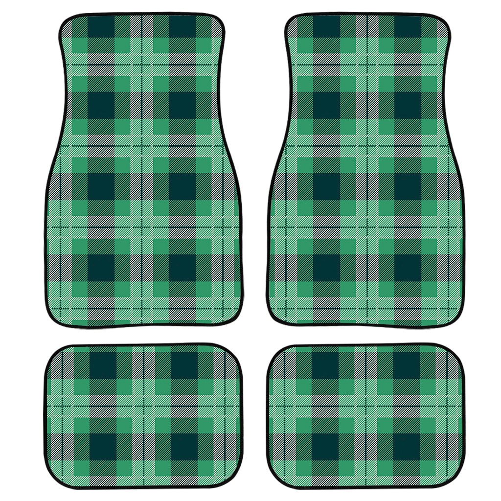 St. Patrick'S Day Tartan Print Front And Back Car Floor Mats, Front Car Mat PO0316