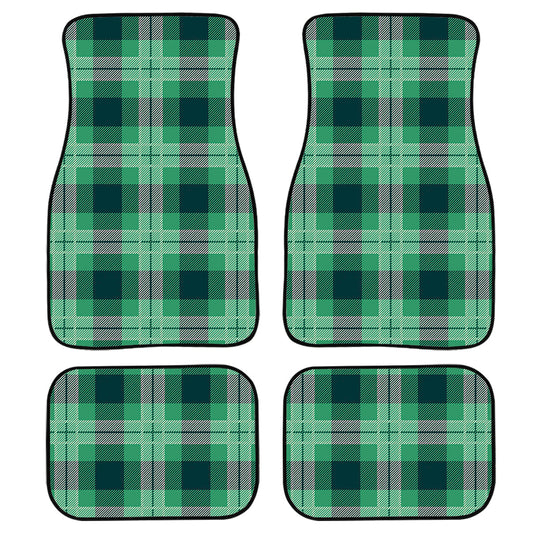 St. Patrick'S Day Tartan Print Front And Back Car Floor Mats, Front Car Mat PO0316