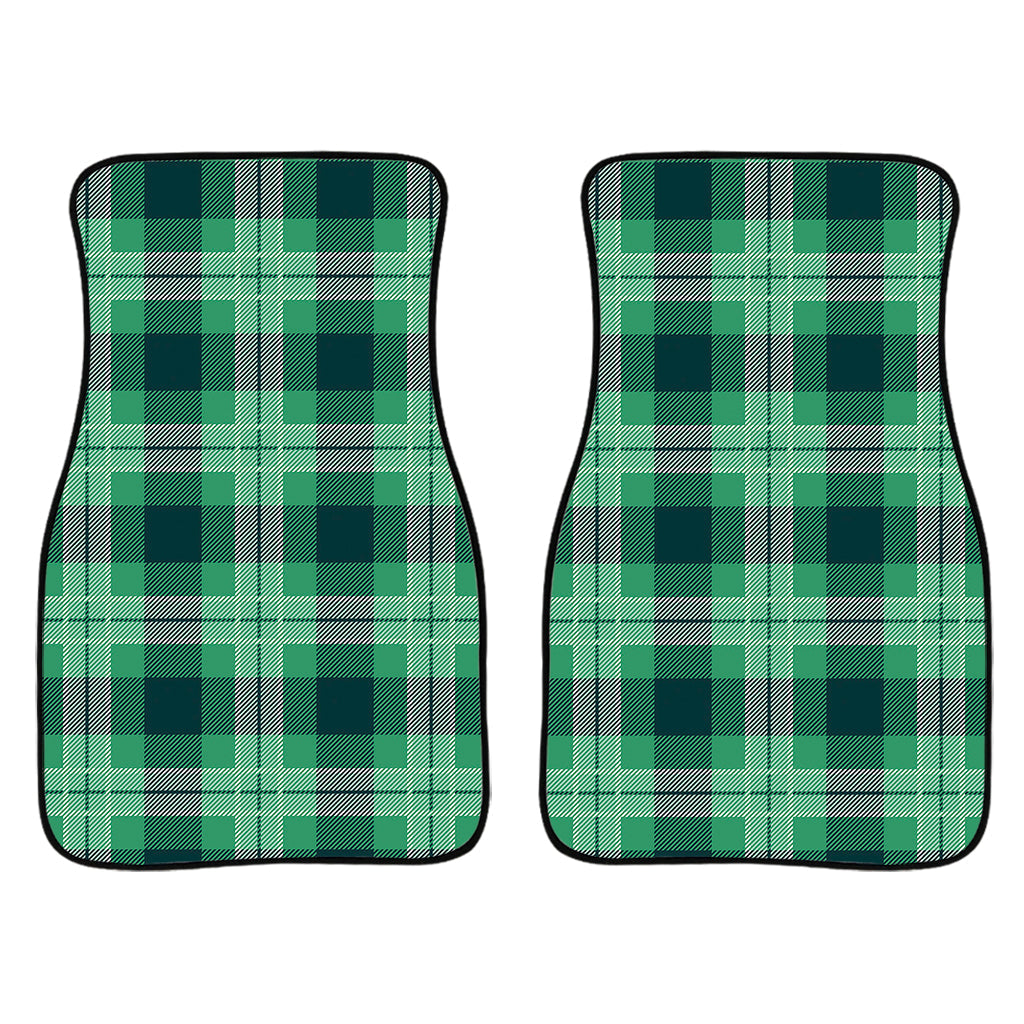 St. Patrick'S Day Tartan Print Front And Back Car Floor Mats, Front Car Mat PO0316