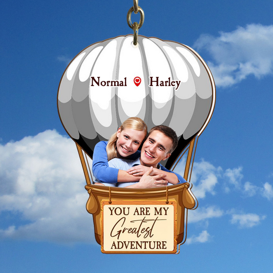 You're My Greatest Adventure, Personalized Travelling Couple Keychain, Gift For Couple, Valentine's Gifts KO0008